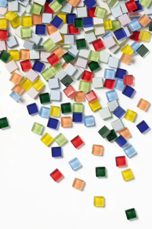 Mix de mosaïques en verre, couleurs assorties Prix Promo