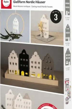 Moule en silicone « Maisons nordiques » Petit Prix