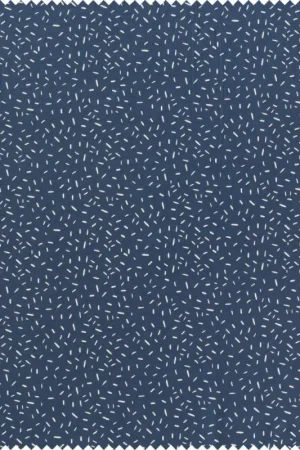 Livraison Express Tissu jersey au mètre « Bandes de confettis bleu jean »