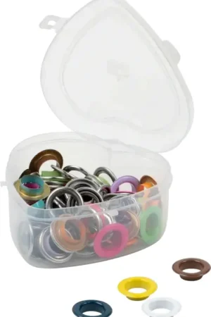 Jusqu'à Épuisement Des Stocks Œillets avec rondelles Prym, Multicolore, Ø 14 mm, boîte cœur