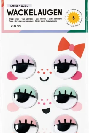 Yeux mobiles avec cils, autocollants Produit De Marque