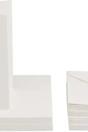 Bon Plan Cartes doubles et enveloppes VBS « Crème », A6, 50 pc.