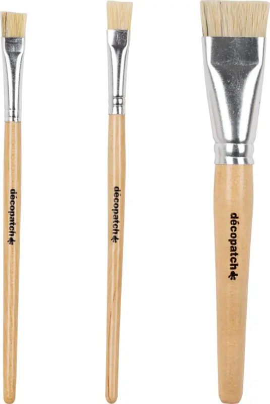 Pinceaux brosses pure soie Décopatch, set de 3 Offre Du Jour