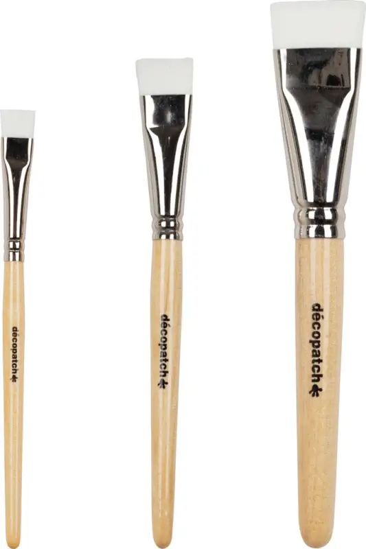 Pinceaux en nylon Décopatch, set de 3 Top Vente