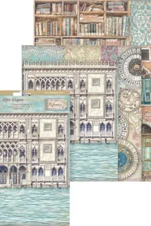 Assortiment de soies de paille à motifs « Venice City of Art », set de 6 Expédié Aujourd'hui
