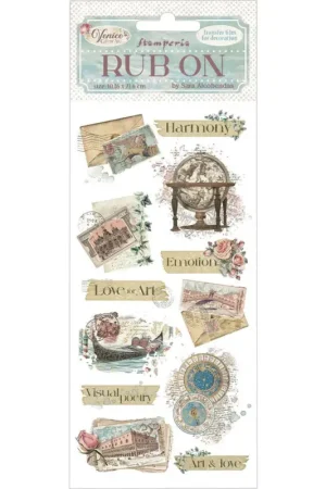 Haute Qualité Feuille de décalcomanies Rub On « Venice »