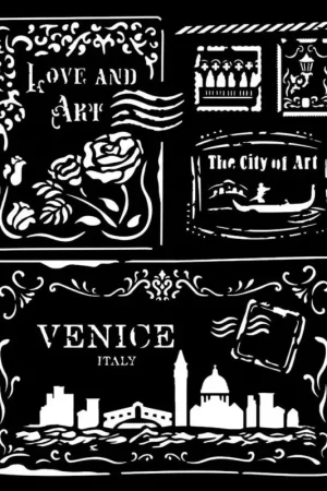Pochoir « Venice» , Cards Réduction