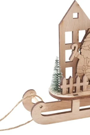 Décoration à emboîter en bois VBS « Luge du Père Noël » Prix Bas