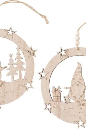 Acheter Direct Décorations à suspendre en bois VBS « Lutin », set de 2