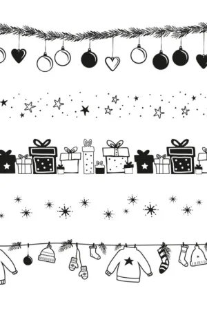 Prix Bas Tampons Clear Stamps « Bordure décorative de Noël »