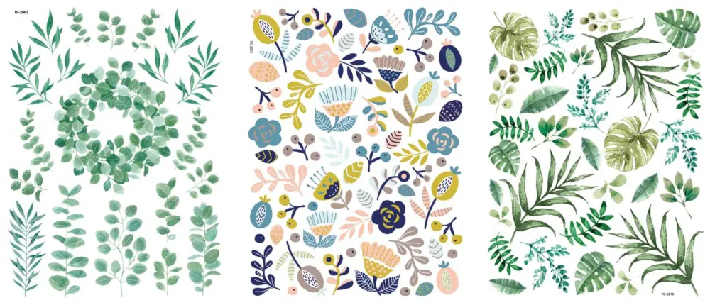 Achat Immédiat Feuille de décalcomanies Rub On « Botanical »