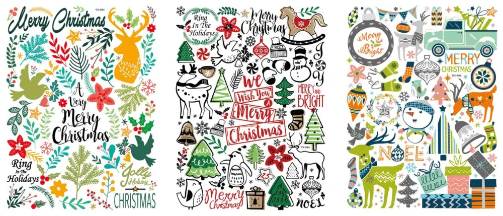 Achat Immédiat Feuille de décalcomanies Rub On « X-Mas »