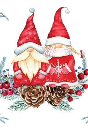 Serviette « Tomte Couple » Meilleure Vente