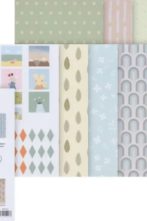 Offre Exclusive Set de papier pour maison de poupées, 10 feuilles A4 + 1 feuille avec des drapeaux et des images