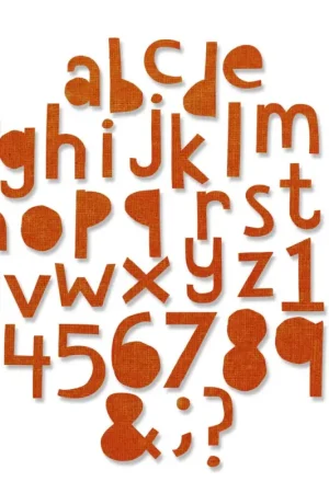 Offre Exclusive Gabarit d'estampe Sizzix Thinlits « Alphanumeric Cutout Lower by Tim Holtz »