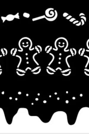 Pochoir « Candy Christmas - Stripes » Expédition Rapide