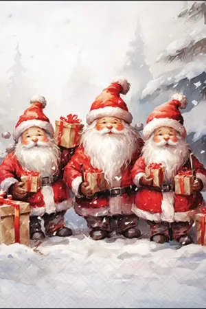 Prix Cassé Serviette « Santa Triplets »