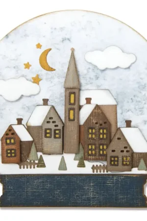 Gabarit d’estampe Sizzix Thinlits « Snowglobe by Tim Holtz » Affaire À Saisir