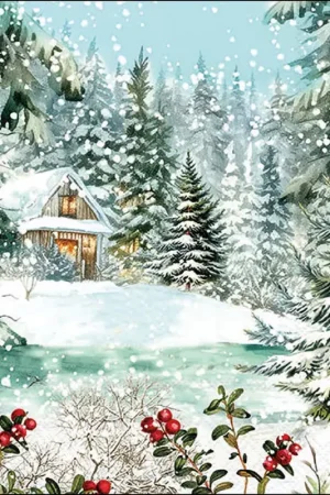 Achat Immédiat Serviette « Cabin In The Woods »