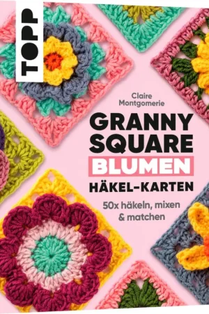 Cartes au crochet Granny Square « Blumen » Super Prix