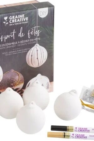 Kit créatif « Boules en céramique à décorer soi-même » Prix Cassé