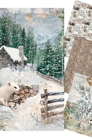 Vente Directe Assortiment de soies de paille à motifs « Forest Tales », set de 4 pièces
