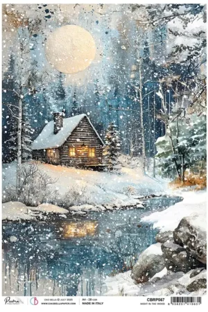 Soie de paille à motifs « Forest Tales - Night in the Wood » Remise