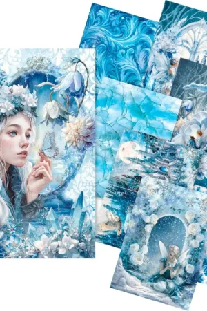 Usine Directe Assortiment de soies de paille à motifs « Frozen Land », set de 8 pièces