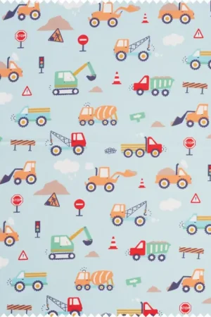 Promotion Saisonnière Tissu coton au mètre « Engin de chantier »