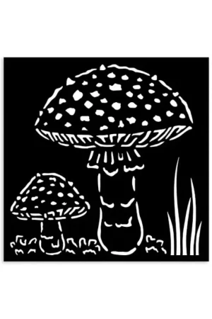 Pochoir « Whispering Woods - Mushrooms » Meilleur Choix