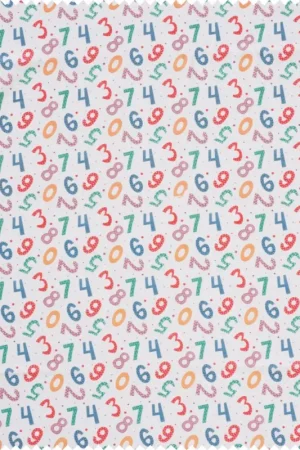 Authentique Tissu coton au mètre « Chiffres »