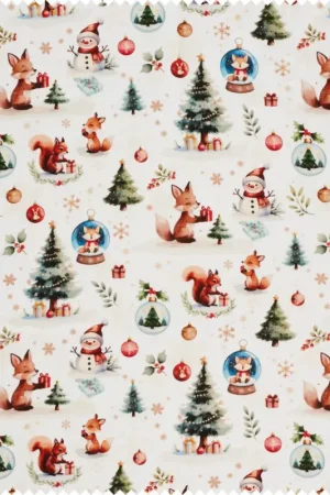 Quantité Limitée Tissu coton au mètre « Snowys Winter magic »