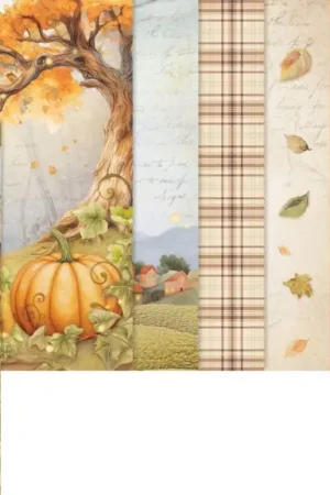 Soie de paille à motifs backgrounds « Whispering Woods » Nouveauté