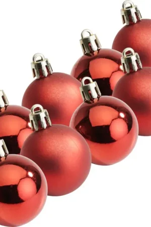 Nouvel Arrivage Boules de Noël en plastique, 10 pièces, Ø 4,4 cm