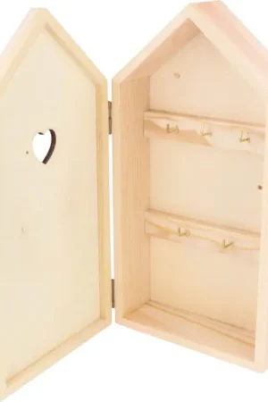 Boîte à clés en bois « Maison de plage » Vente Flash