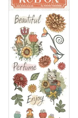 Feuille de décalcomanies Rub On « Furry Friends » Solde