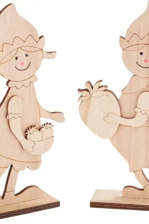 Dernier Modèle Décorations à emboîter en bois VBS « Enfants fraises », set de 2