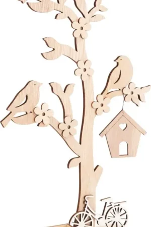 Décoration à emboîter en bois VBS « Arbre au nichoir » Top Vente