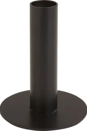 Bougeoir en métal pour bougie chandelle, noir Offre Exclusive
