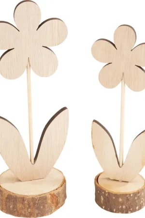 Fleurs en bois VBS « Marguerite », set de 2 Affaire À Saisir