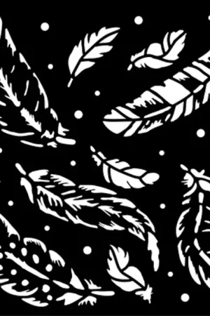 Pochoir « Herbarium Silvae - Feather Pattern » Usine Directe
