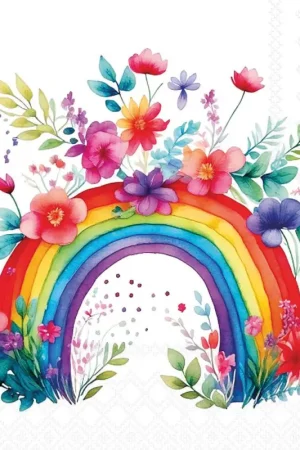 Serviette « Rainbow with Flowers » Offre Du Jour