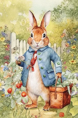 Serviette « Garden Bunny » Bon Marché
