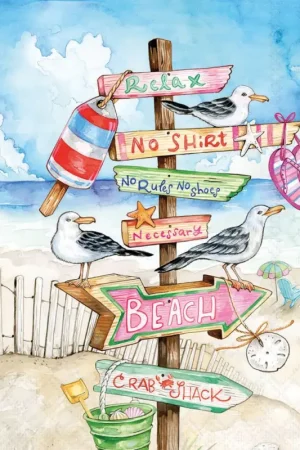 Serviettes « Seaside Signs » Nouvelle Collection