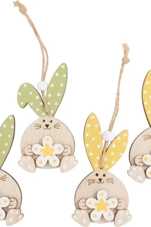Nouvel Arrivage Décorations à suspendre lapins VBS « Momo », set de 4