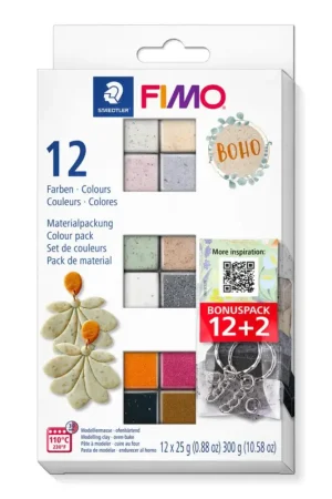 Offre Exclusive Assortiment FIMO soft « Boho Effect », 12 couleurs