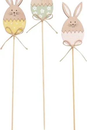 Piques déco en bois VBS « Lapin » Réduction