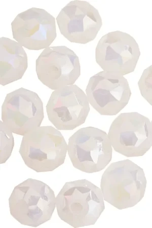 Perles toupies en verre ronde, 6 mm Nouveauté