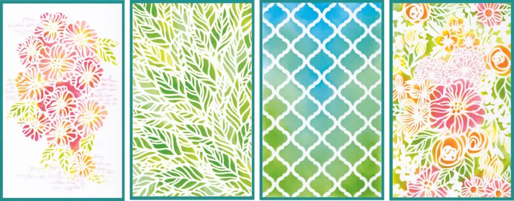 Prix Cassé Sizzix Stencil set « Botanicals »