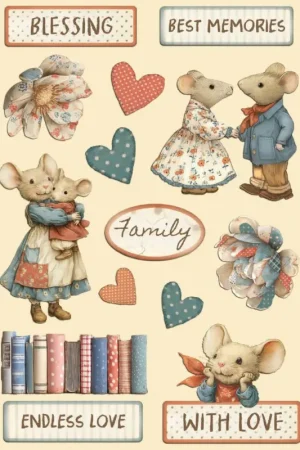 Motifs découpés au laser « Family » Meilleur Prix